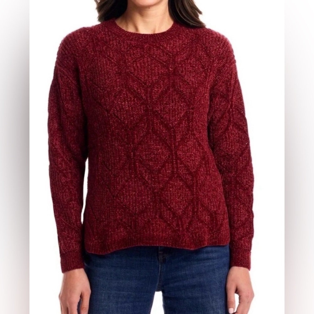 Weatherproof Women's Burgundy Sweater